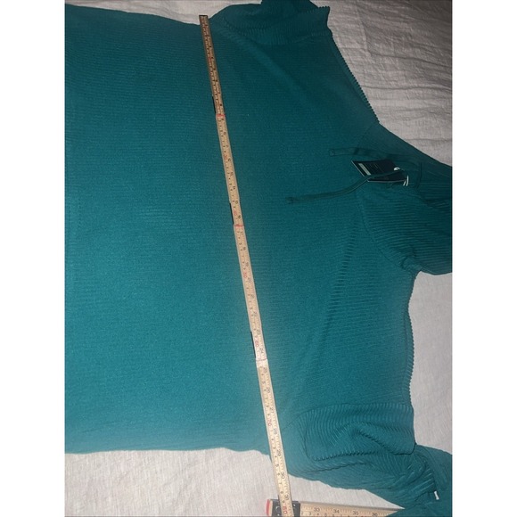 We Wander Taylor Boxy Ribbed Lightweight Sweatshirt W Hoodie Size XXL Green NWT - Picture 5 of 9